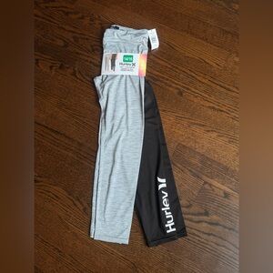 Hurley Black and Gray Girls' Leggings 2-Pack